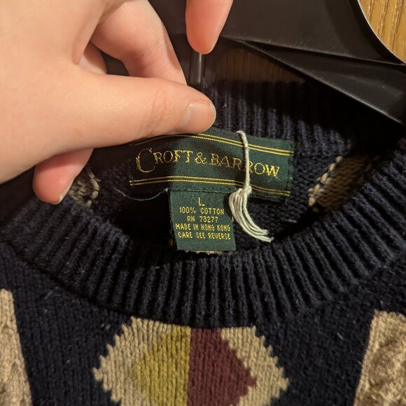Croft & Barrow Navy Sweater, L - Picture 2 of 7